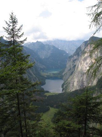 In der Röth - Blick auf Obersee und Königssee.