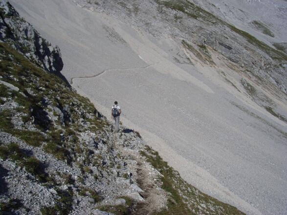 Höhenweg zur Bettelwurfhütte.