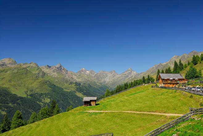 Raneralm, Blick auf Schobergruppe