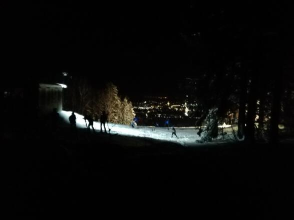 Bergstation Schilift Freistadt mit Nachtschilauf, Start Breitauloipe nach Rainbach