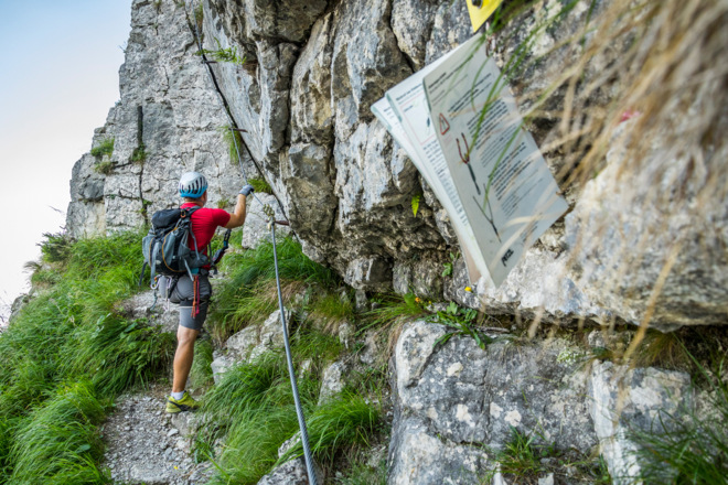 Am Einstige zum Pidinger Klettersteig