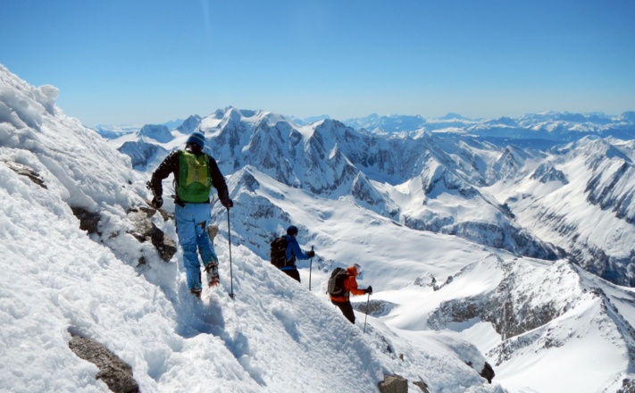 Abstieg über den Grat.
