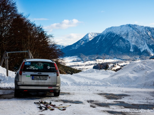Parkplatz hoch über Ruhpolding