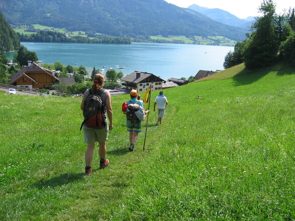 Abstieg zum Wolfgangsee