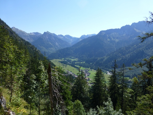 Ausblick auf Hinterstein von den Zipfelsfällen