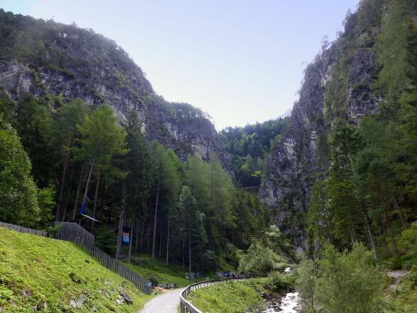 Blick in die Galitzenklamm vom Klettersteig-Einstieg