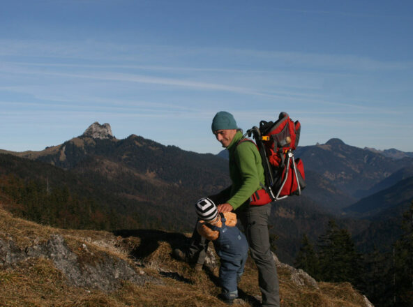 Oberhalb der Mitterer Alm. Im Hintergrund Ross-und Buchstein