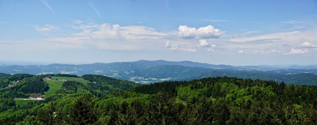 Panorama nach Norden vom Brotjaklriegel-Aussichtsturm