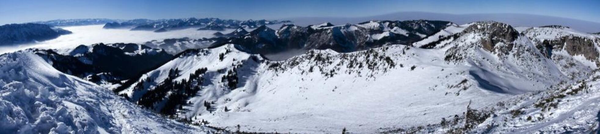 Gipfelpanorama zwischen Kaisergebirge und Weitlahnerkopf