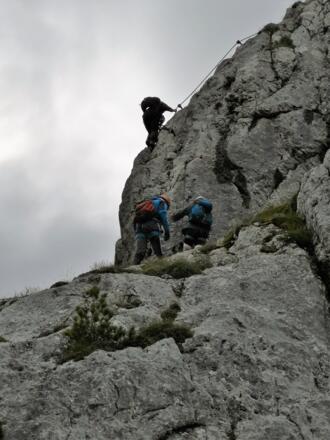 In der steilen Stufe in der Mitte des Outlaw-Steiges