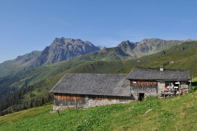 Obere Röbialpe oberhalb von Gargellen