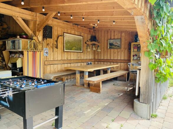 Gartenhütte mit Kicker