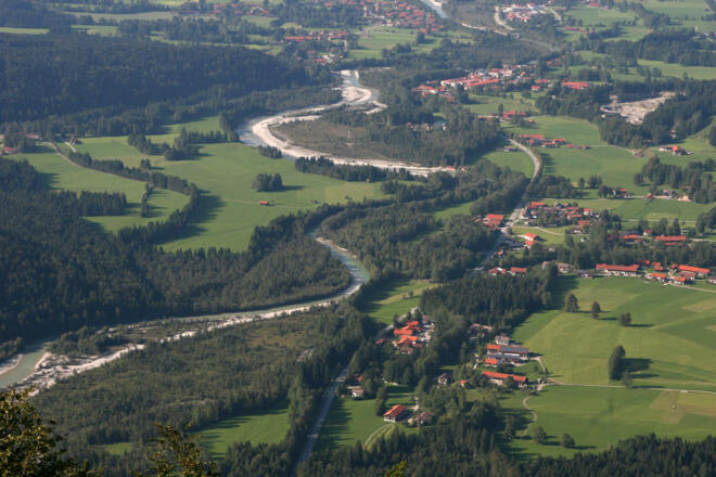 Blick von der Hochalm ins Isartal