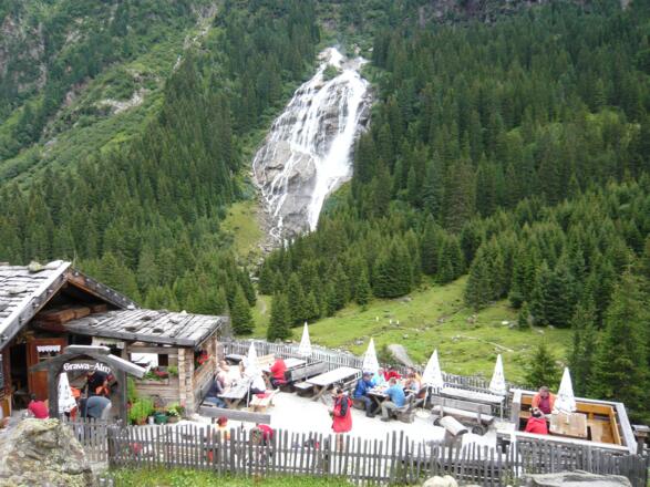 Bei der Grawaalm, Blick zum imposanten Grawafall
