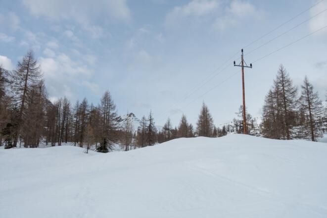 Stromleitung von der Tauernkarleitenalm zur Stubhöhe