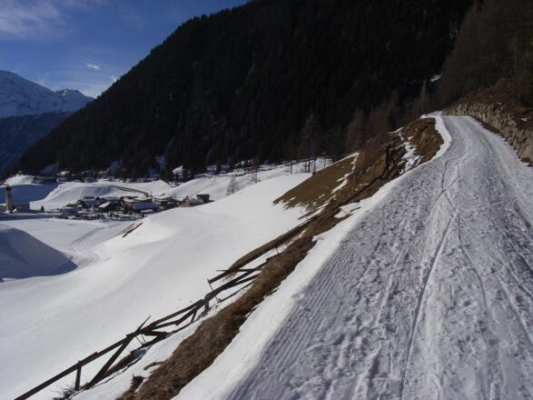 Wir folgen dem Forstweg ...