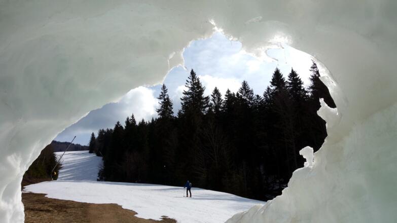 Eishöhle am Tiefpunkt ~850m, Piste 6