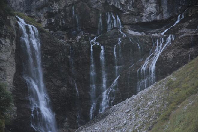 Wasserfall beim Aufstieg aus dem Großen Walsertal
