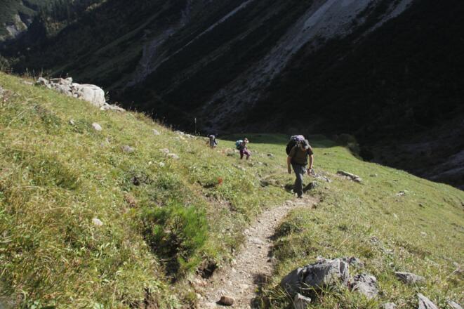 Aufstieg aus dem Talschluss des Großen Walsertals