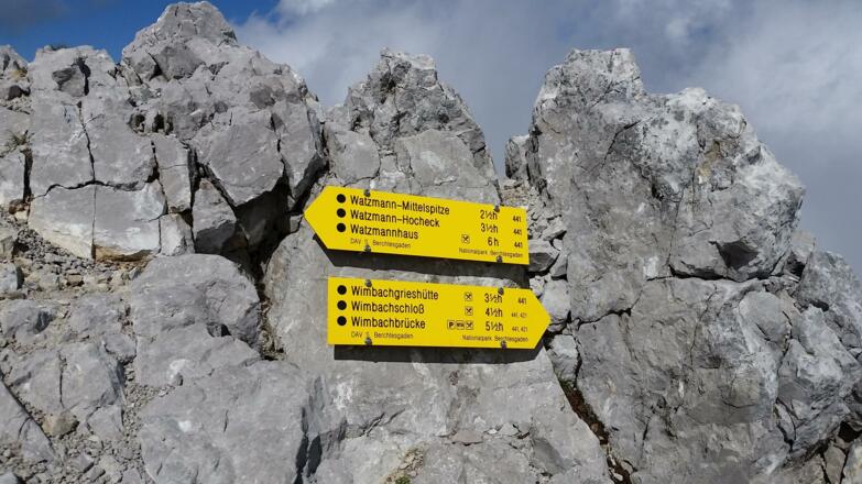 Beginn des Abstiegs von der Südspitze