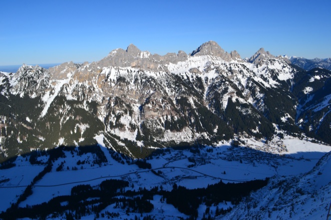 Blick nach Norden vom Gipfel der Krinnenspitze