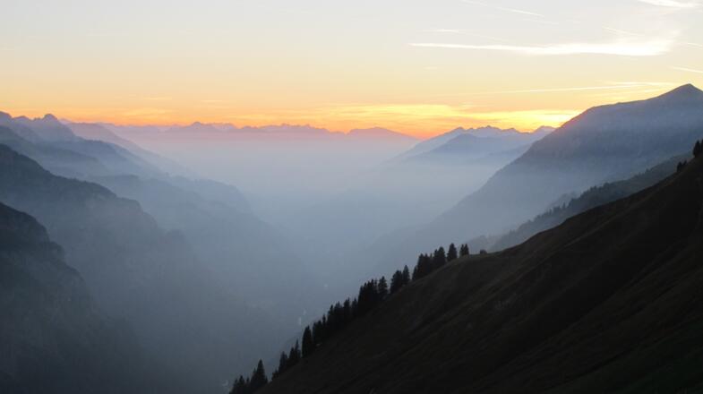 Abendstimmung an der Biberacher Hütte