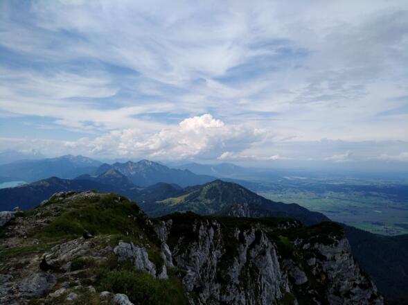 Ausblick von der Benediktenwand Richtung Westen