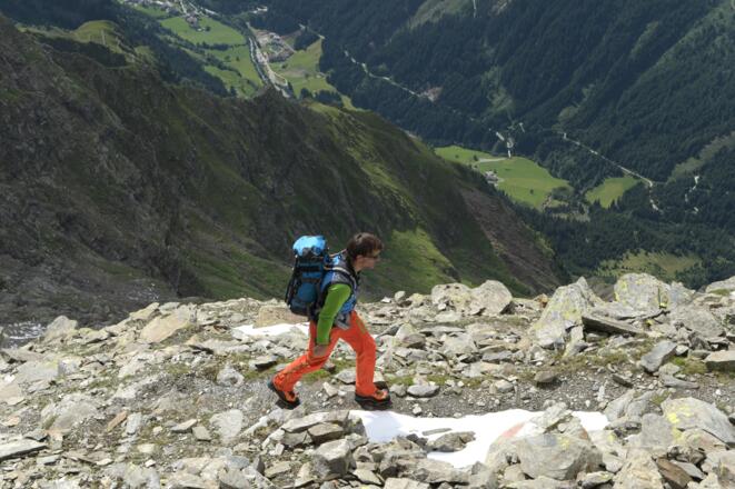 Hoher Zahn, Tiefblick ins Pflerschtal