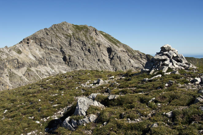 Das kreuzlose Kreuzspitzl vor der  Kreuzspitze