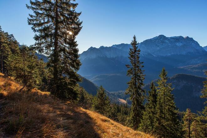 Blick zur Zugspitze