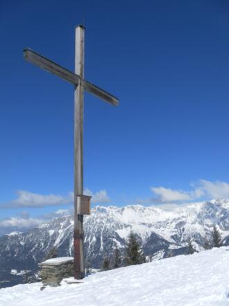 Heimkehrerkreuz am Brandstadl vor Wildem Kaiser