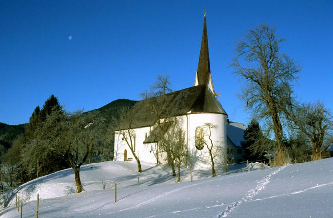 Die malerische Kappelkirche am Ausgangspunkt der Tour zum Hörnle