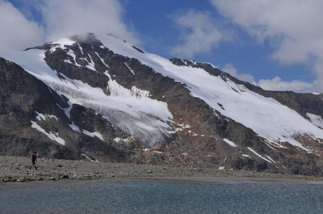 Abstieg zum Hochwildehaus, Blick auf Schalfkogel