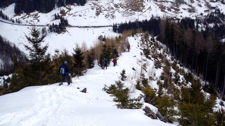 am Nordgrat weiter ab