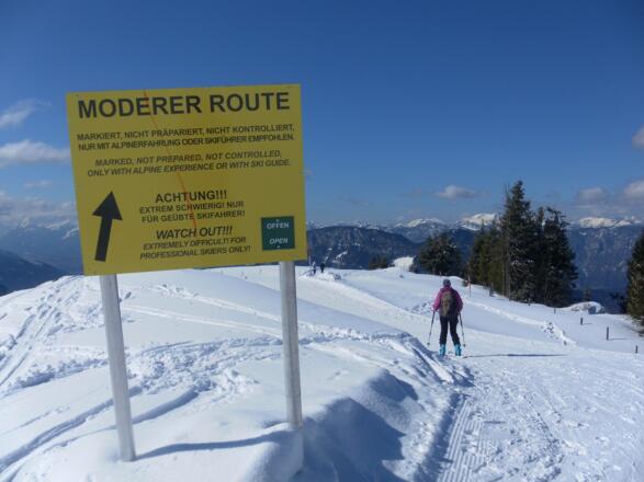 Piste oder Anstiegsroute