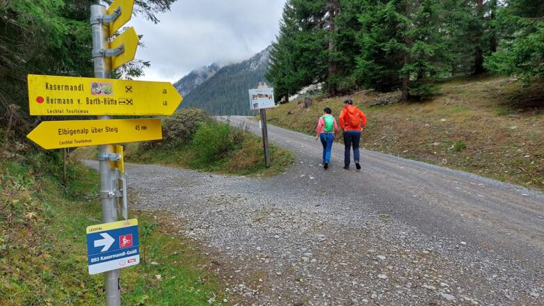 Der Beschilderung zum Kasermandl folgen