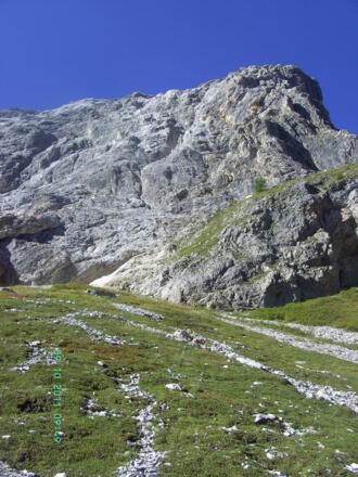 Die Nordwand in der Morgensonne...