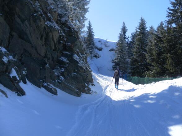 Zustieg zum Skigebiet
