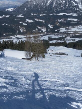 Tiefblick zur Moderer Alm