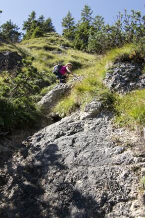 Spannende Abschnitte am Bergpfad