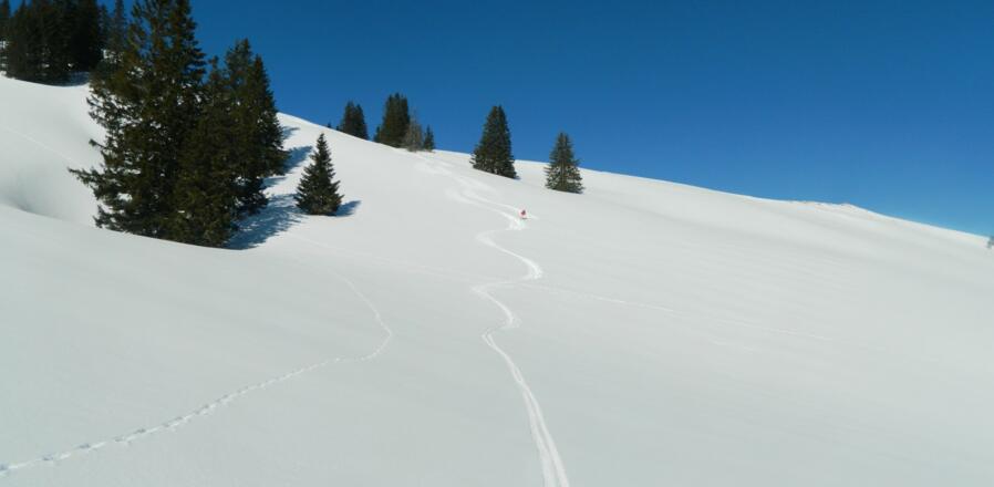 Abfahrt Gipfelhang