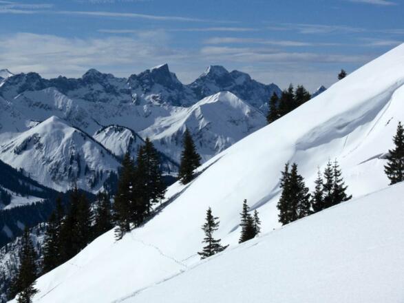 Tolle Karwendelblicke aus dem Marbichler Joch
