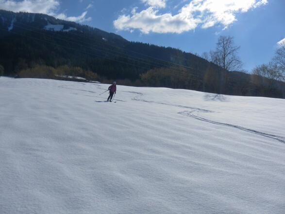 sanftes Ausschwingen auf den Bauernwiesen