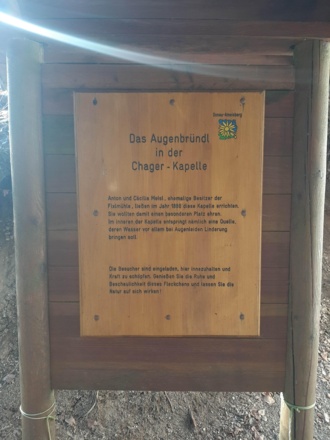 Hinweisschild beim Augenbründl
