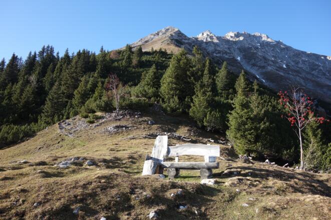 Blick zurück zum Gipfel
