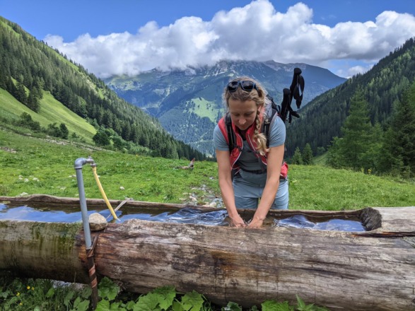 Erfrischung an der Gartner Alm