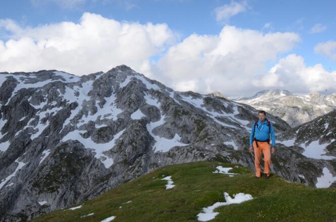Rückblick vom Großen Fieberhorn zum Streitmandlried