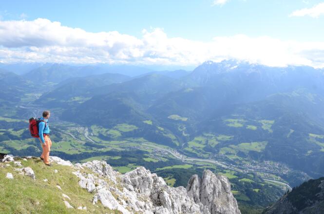 Das Große Fieberhorn bietet freie Aussicht übers Salzachtal