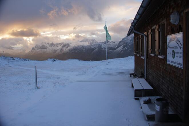 Wettersturz über Nacht an der Göppinger Hütte
