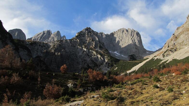 Der Aufstieg zur Gruttenhütte.
